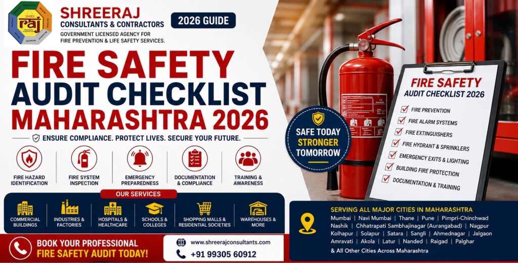 Fire Safety Audit Checklist Mumbai, Navi Mumbai, Thane, Pune, Pimpri-Chinchwad, Nashik, Chhatrapati Sambhajinagar